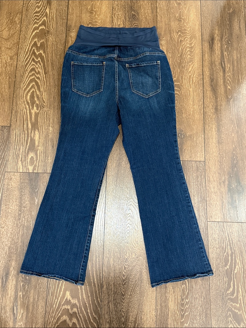 Old Navy Maternity Dark Blue Jeans Full Panel 14s- boot cut - Picture 2 of 4